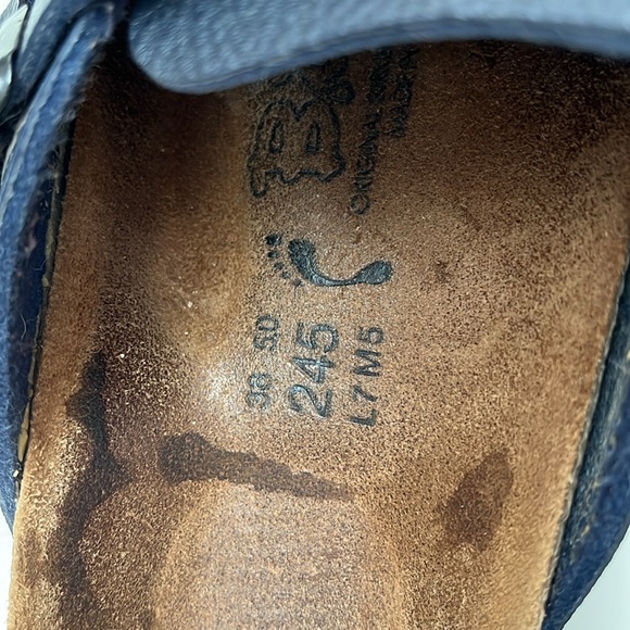 Birkenstock Pebbled Leather Boston clogs, double buckle EU 38 size 8.5 US - Picture 3 of 3